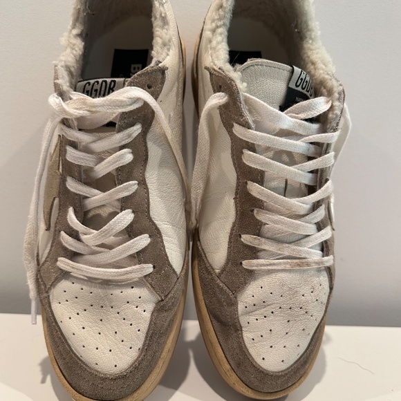 Golden Goose Ballstar sneakers - size 10 brown and white - Picture 3 of 4